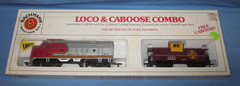 Bachmann 61600 ~ Sante Fe Diesel & Caboose ~ new old stock, wear to packaging