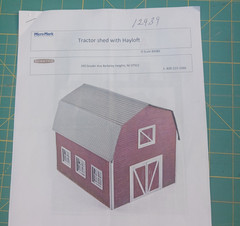 O SCALE Micro Scale Models Tractor Shed &Tool Shed & Outhouse (3) Assembled