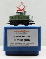 Z Modellbau Dr. Andreas Scheibe E 69 02 (DB) #2101 Locomotive Z Gauge