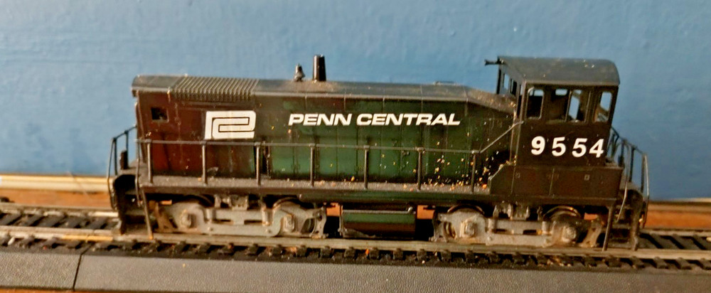 HO Scale Alco Brass Penn Central SW 1000 Diesel locomotive no 9554