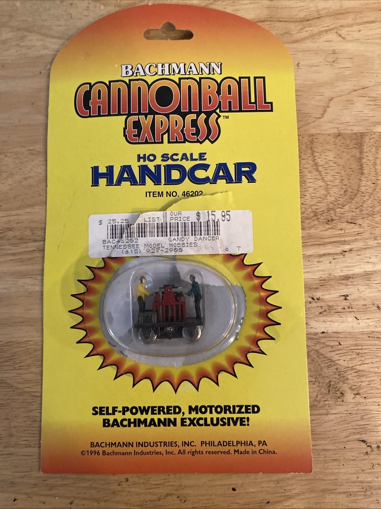 BACHMANN #46202 Cannonball Express Operating Handcar Motorized H.O.1;87 SEALED