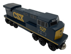 Whittle Shortline Railroad CSX C44 Locomotive 4729 Wooden Toy Train Engine
