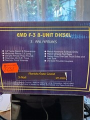 MTH 20-2060L Florida East Coast F-3B Non-Powered Diesel NIB “READ DESCRIPTION”