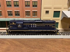 910-10493 Chesapeake & Ohio GP9 #5924 in Standard DC with detail parts added.