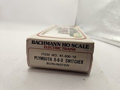Bachmann HO 41-600-16 Diesel 0-6-0 Plymouth Switcher Loco 9280 Burlington Used