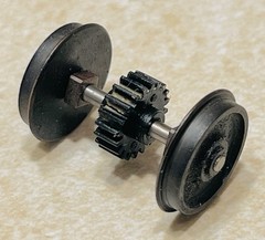 Pair of American Models S Scale Diesel Wheelsets