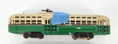 Green and Cream HO Scale Cast Brass PCC Streetcar