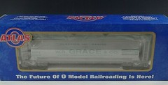 ATLAS ACF 3-BAY CYLINDRICAL HOPPER WR GRACE &CO #6306-2 0 SCALE NIB TRUE 1/4″