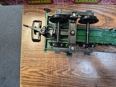 LGB 4066 LOG CAR WITH LOGS, STAKES, CHAINS , SPRING TIE DOWNS G SCALE PRE OWNED