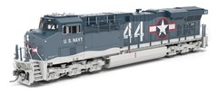 BROADWAY LIMITED HO GE ES44AC DC/DCC/SOUND/SMOKE US NAVY #44 PN 9874
