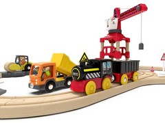 Battery Operated Locomotive Train, 1.8 x 3.8 x 11 inches, Black & Red
