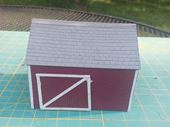 O SCALE Micro Scale Models Tractor Shed &Tool Shed & Outhouse (3) Assembled
