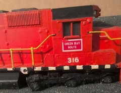 Atlas HO Green Bay & Western GB&W #316 Alco C-424 Phase II DC Powered PREOWNED