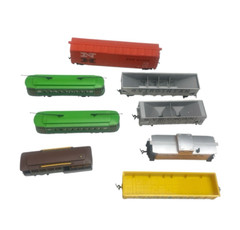 Vintage Model Train Streetcars HO Scale Classic Trolley Car Railroad Hopper 8 Pc