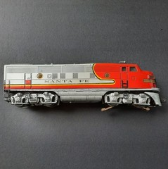 1950s Lionel Train Engine 2343 F3 Diesel Non Powered Dummy Unit Santa Fe O Gauge