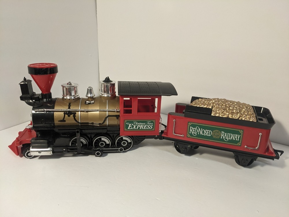 Eztec G Gauge CHRISTMAS TOWN EXPRESS ENGINE & RED-NOSED RAILWAY TENDER-Train