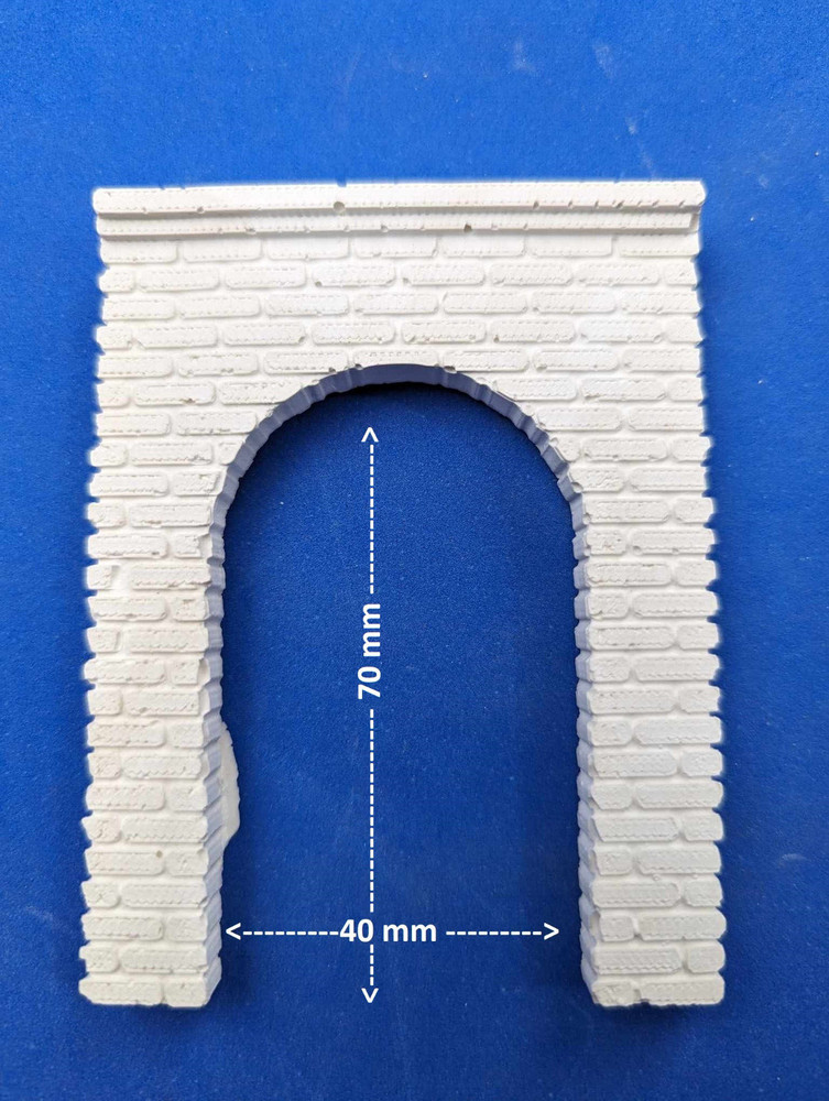 H0 SINGLETUNNEL PORTAL EXTREME DETAIL READY TO INSTALL CAST PLA EB00356 BIN 018