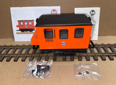 LGB 20060 WP&YRR ORANGE GANG CAR #2019 WITH ORIGINAL BOX – G SCALE