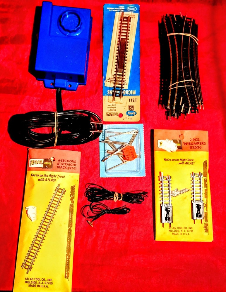 Life-Like Little Joe N Scle steam Train Set Lot Tracks, Transformer, Parts Deal