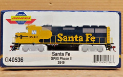 ATHEARN GENESIS 40536 SANTA FE GP50 PHASE II #3849 HO SCALE BENT BACK HAILRAILS