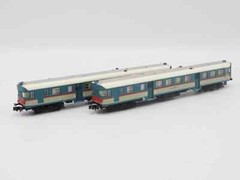 Arnold Hn2551 Set 2 Railcars Aln 668 Original Blue/Beige Livery Scale N 1/160