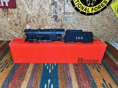 HO Scale Rivarossi AT&SF 0-8-0 Steam Locomotive And Tender 5432 #103 TESTED