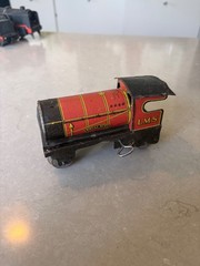 Vintage Chad Valley “Royal Scot” LMS Wind-Up Tin Locomotive – Tinplate, Made in