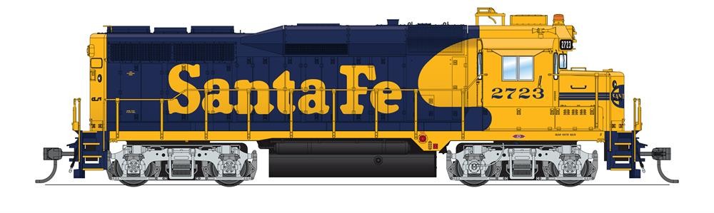 Ho EMD GP30 ATSF 2723 Blue Bonnet W/sd