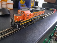 MTH HO Scale BNSF GP38-2 #2007 with DCC and Sound installed