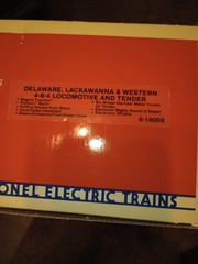 Lionel 6-18003 DELAWARE LACKAWANNA & WESTERN 4-8-4 LOCOMOTIVE And Caboose