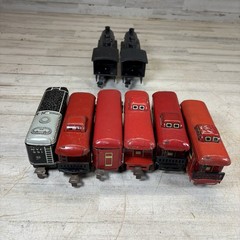Marx O Gauge Wind Up Steam Locomotives NYC Tender Cabooses Passenger Cars Lot
