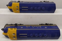 Lionel 6-18117 O Gauge Santa Fe Blue/Yellow F3 AA Diesel Set EX/Box