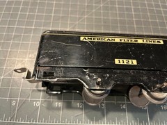 American Flyer O Scale Train PREWAR 1121 BLACK TENDER from BLUE STREAK LINE LotK