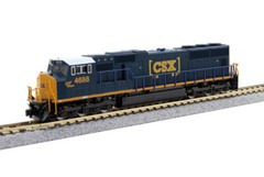 Kato 1767617 N Scale CSX EMD SD70M Diesel Locomotive Flat Radiator 4688 (DC)