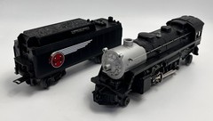 Lionel Santa Fe Railroad Steam Engine 4-4-2 Tender Smoke Rev Whistle ATSF