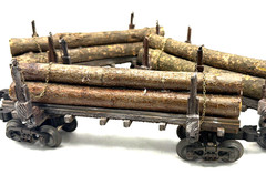 O gauge Custom Designed & Painted, Skeleton Cars with logs . Price Per Car