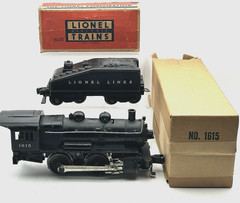 Lionel Post War 1615 Engine & Tender with both intact. Really Clean