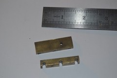 BRASS HO 6 WHEEL TRUCK FRAMES PAIR