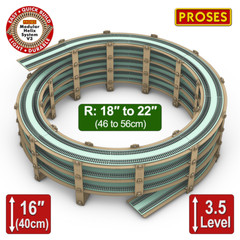 PROMO PRICE! HO Scale Single/Double Track Helix Radius 18″ to 22″ Height 16″
