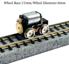 N/HOn30/HOe/J-Narrow/009/On18/O9 Scale/Gauge Power Drive Unit Wheel 11mm/6mm
