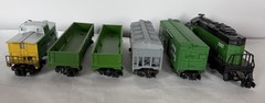 American Flyer Burlington Northern GP-20 Engine, Caboose, Box Car, Hopper, 2 Gon