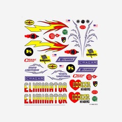 Pinecar Dry Transfer Decals Hot Rod PIN314