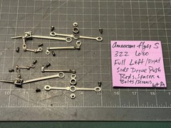 American Flyer S Train 322 321 320 Loco LEFT & RIGHT SIDE DRIVE PUSH RODS Lot A