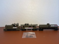 Vintage Tyco GI Joe HO Scale Military Special Forces 3 Piece Train Set Read!!