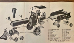 Vintage 1848 Strombeck C. & N.W. “Pioneer” Locomotive Wood Kit, Unassembled