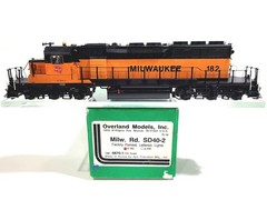 Overland OMI MILW EMD SD40-2 Milwaukee Road #182 HO Brass Model #6670.1 DCC