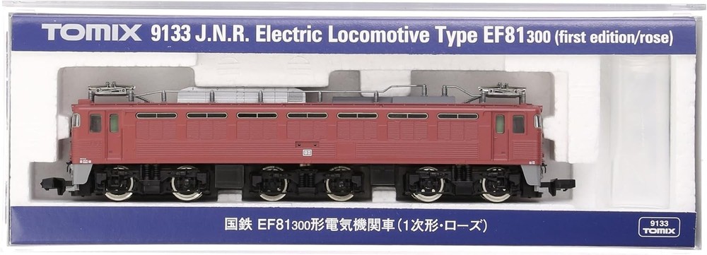TOMIX N Gauge EF81-300 1st Form Rose 9133 Railway Model Electric Locomotive