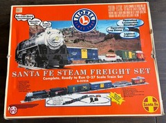 Lionel 6-31916 Santa Fe Steam Freight Train Set 0-27 Scale Untested Original Box