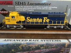 SANTA FE – ATSF SD45 LOCO DCC /TSUNAMI SOUND – BLUE WARBONNET HO Scale NEW OOP
