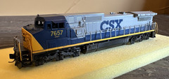 Hallmark Models N Scale Brass #588 GE Dash 8-40C CSX #7657 FP LNIB Runs Well!